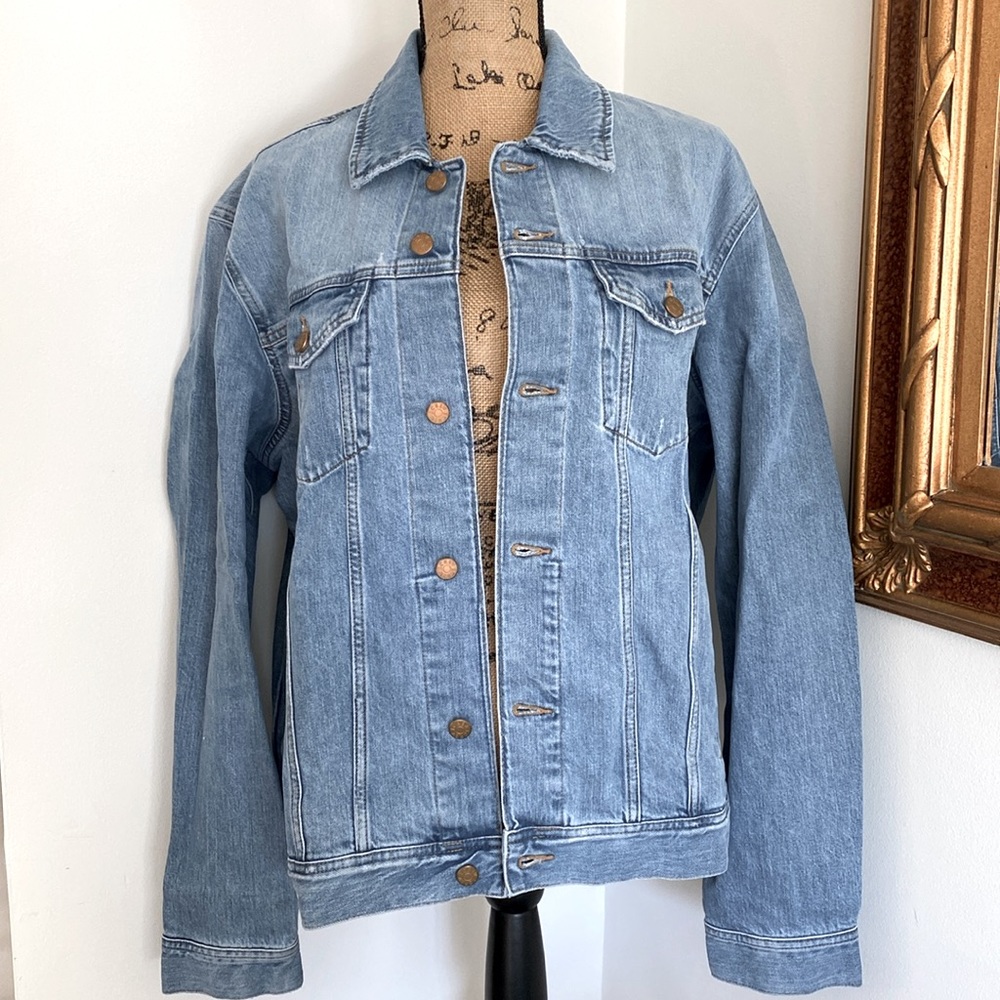 J. Crew Men's Classic Button Up Blue Denim Jacket Mens Size XL